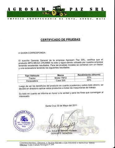 Testimonio Agricola Paz 